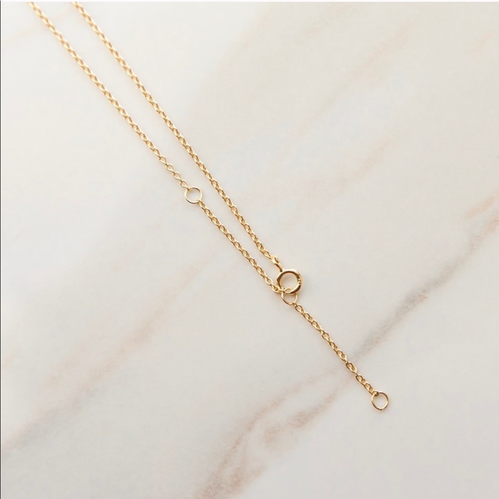 Gold Hammered Pendant | 925 Silver - Picture 7 of 8